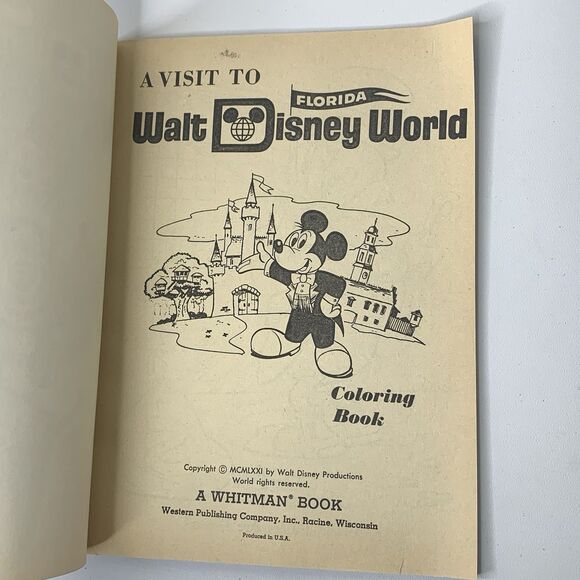 Vtg Walt Disney World Florida Coloring Book Country Bears New Unused Whitman - Picture 6 of 9